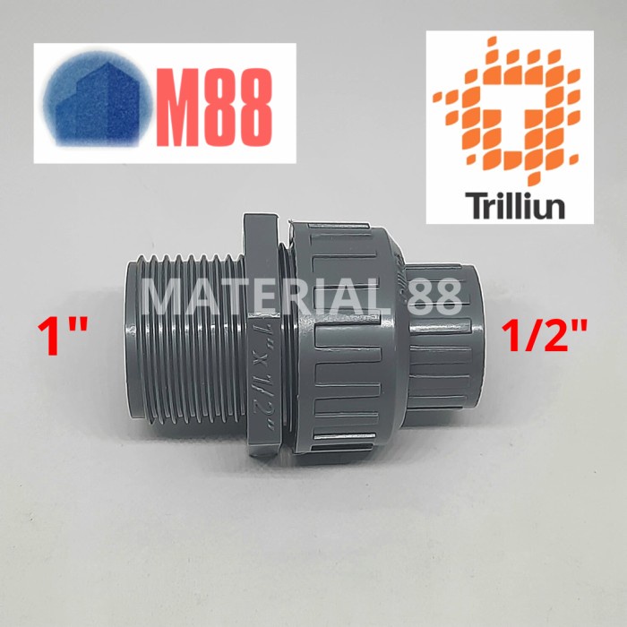 Water Mur 11/2 - Drat Luar 1 Sok 1/2 Watermur Reducer Increaser Pvc