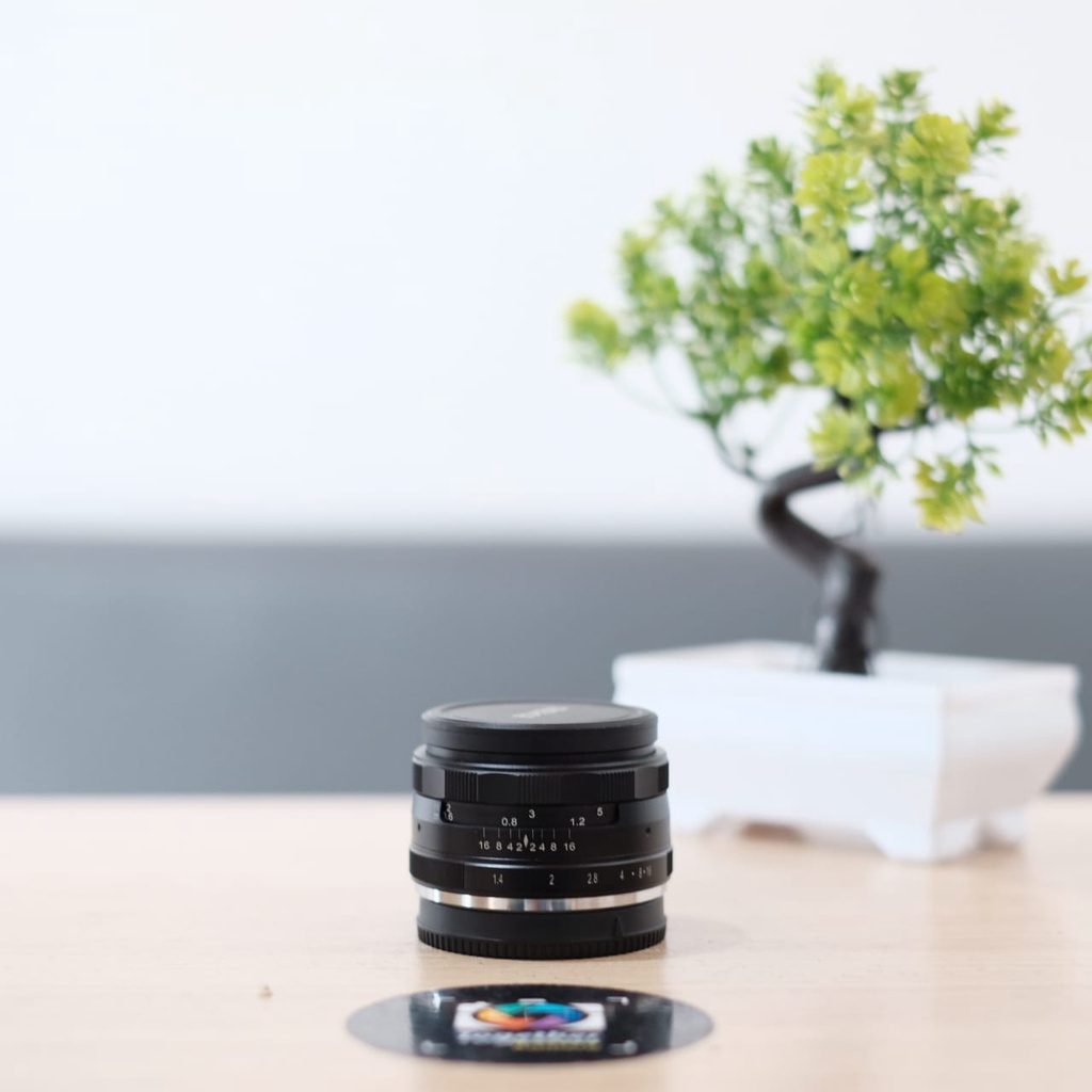 lensa manual mike meike 35mm f1.4 second mulus terbaik dikelasnya for fujifilm eos canon sony