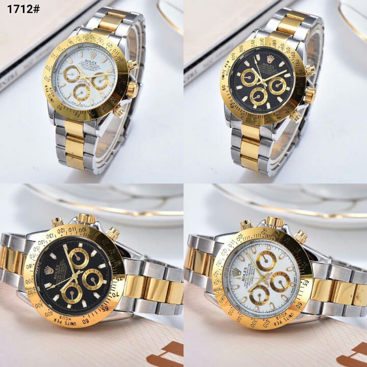 Jam Tangan Pria Rolek Rantai | Jam Tangan Cowok Anti Anti Air /free bok Rlk