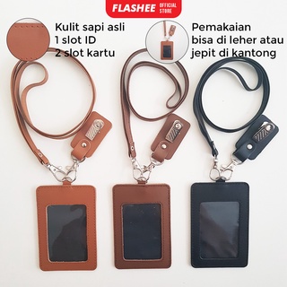 

Name Tag Jepit dan Kalung Kulit Sapi Asli ID Card Holder Termasuk Tali Dan Penjepit Name Tag Kulit Custom Nama Logo Perusahaan hitam