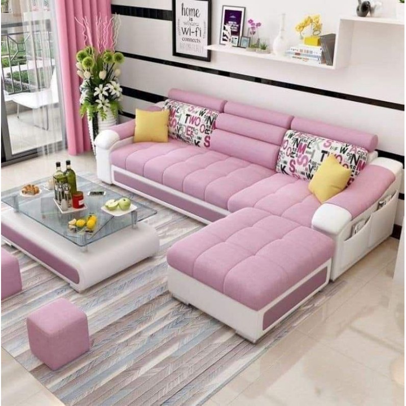 Sofa Minimalis Sofa L Shape Pink Sofa Tamu Kayu Jati Terbaik Sofa Fullseat