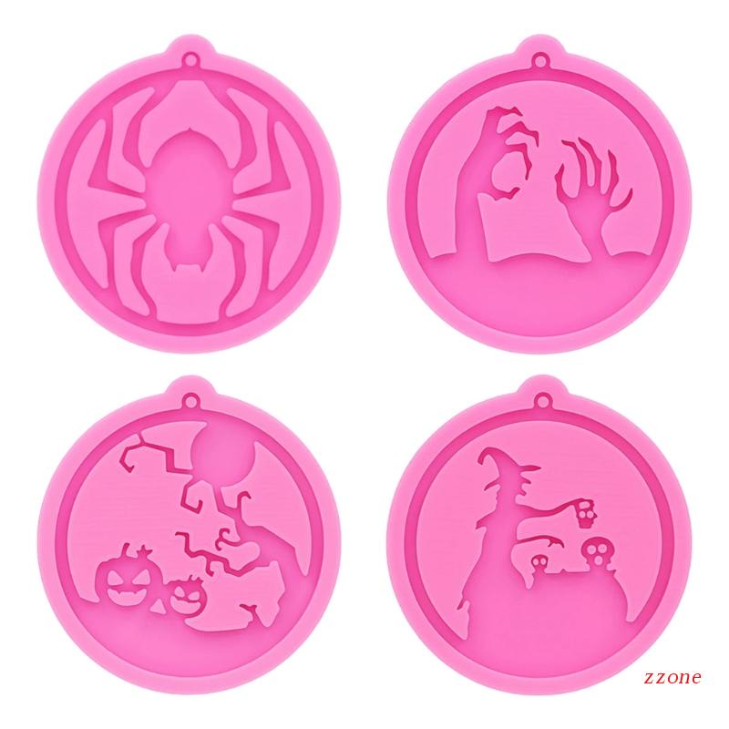 Cetakan Gantungan Kunci Bentuk Penyihir Halloween Bahan Silikon