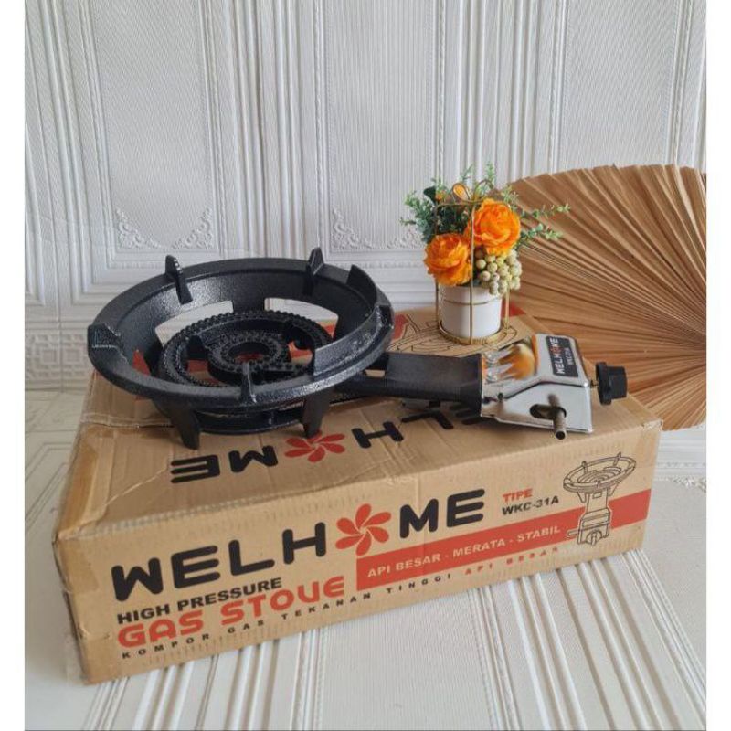 Kompor Gas Welhome 1 Tungku / Kompor Cor / Howos