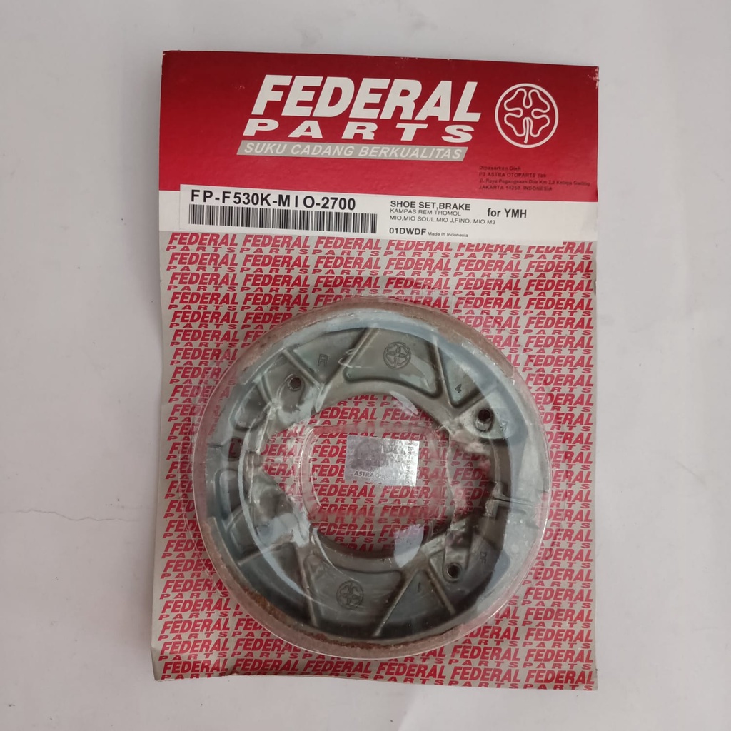 Kampas Rem Belakang Mio, Mio Soul, Mio J, Fino, Mio M3 Federal Parts