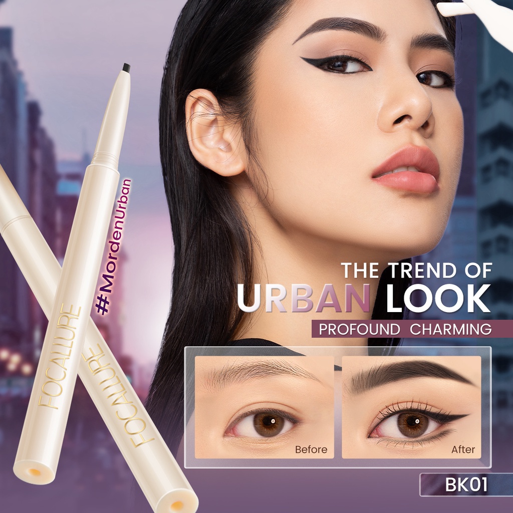 FOCALLURE #ConfidenceHalo Tahan Air Eyeliner Gel Pencil-Make Up Mata Untuk Mata FA243