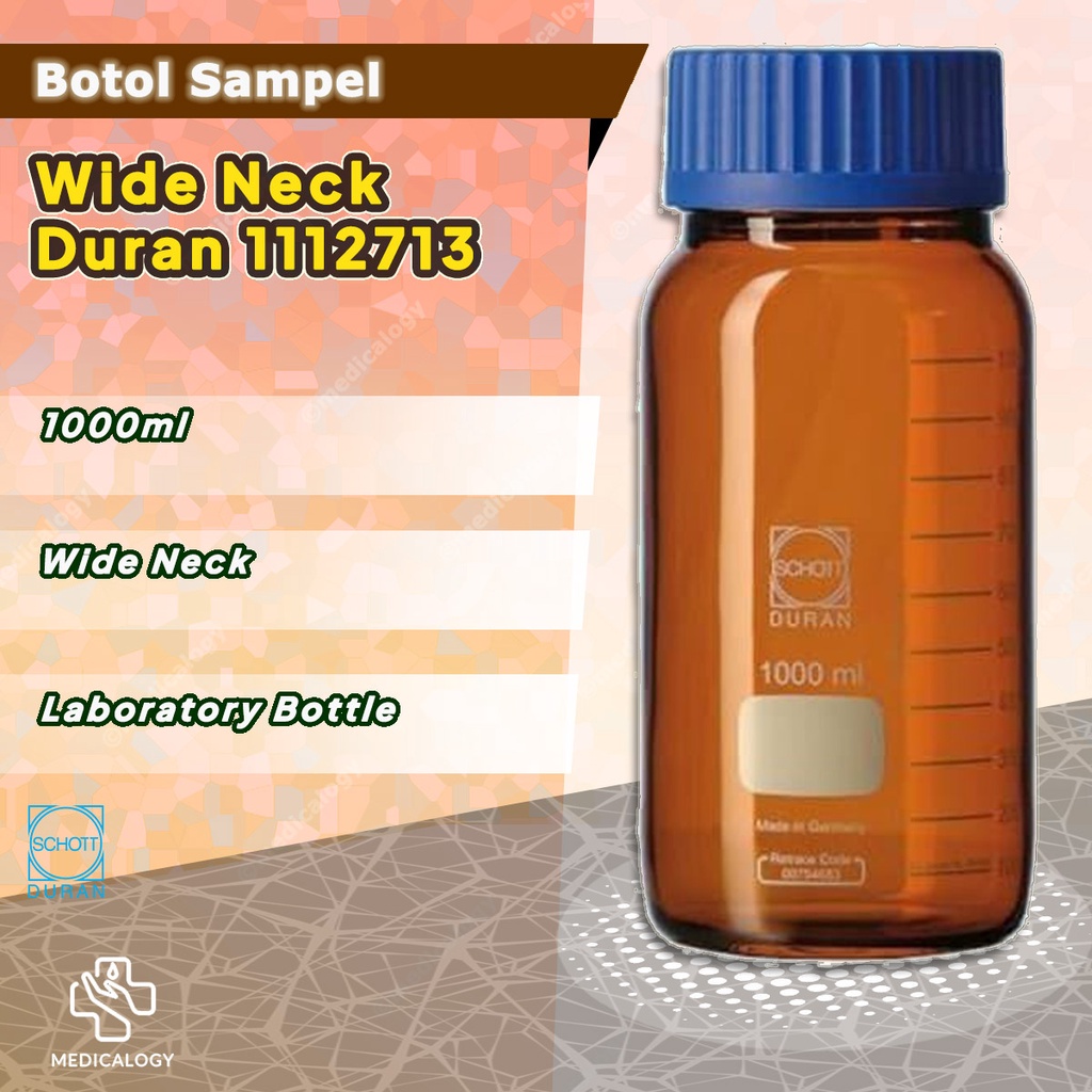Botol Sampel Bening Wide Neck 1000 ml Duran 1112713