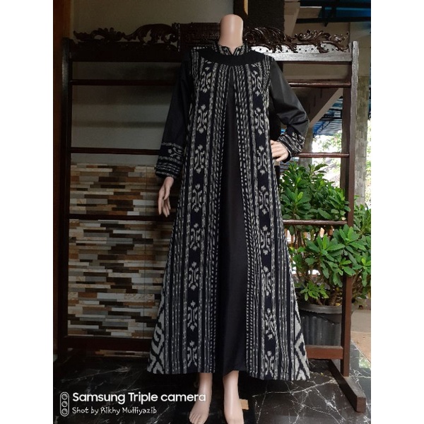 gamis tenun kombinasi toyobo GT1