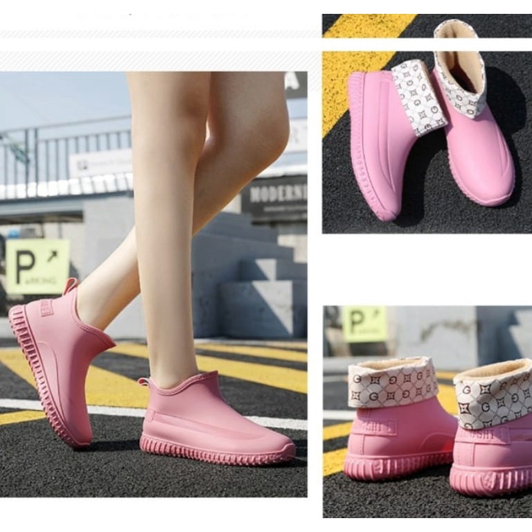 Sepatu Boot Fashion Wanita Anti Air Sepatu Kerja Wanita 599
