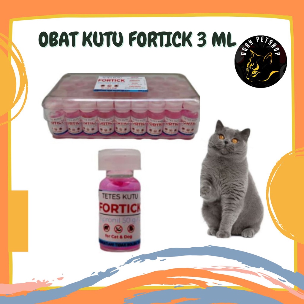 Obat Anti Kutu FORTICK Untuk Kucing dan Anjing Kemasan 3 mL