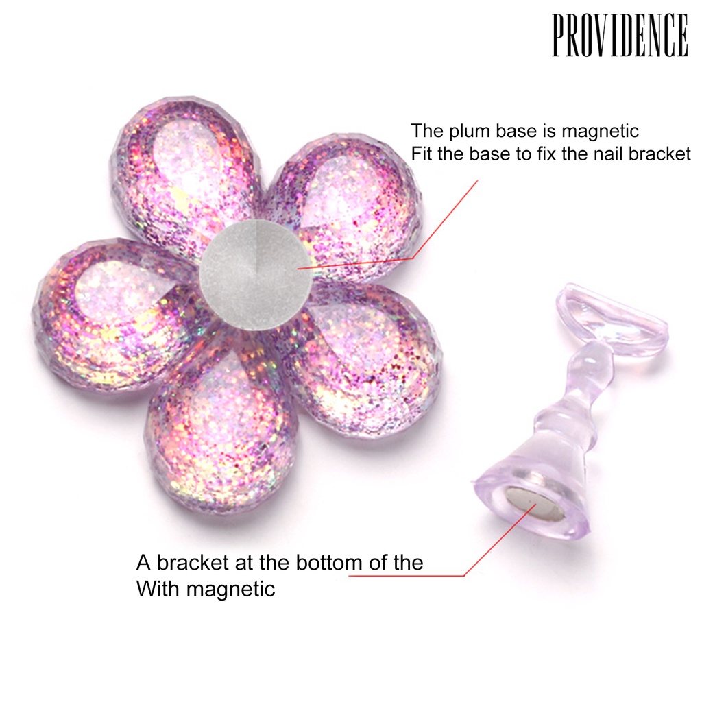 Providence 1 Set Stand Holder Kuku Palsu Bahan Resin Untuk Display / Latihan Nail Art DIY