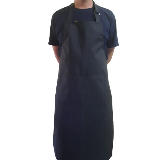 Celemek waterproof panjang / Apron panjang 95 cm / Celemek anti air dan anti minyak