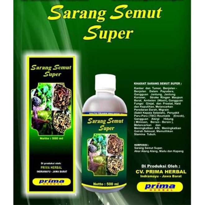 Sarang Semut Super Prima 500 ml - Sarang semut cair obat kanker tumor