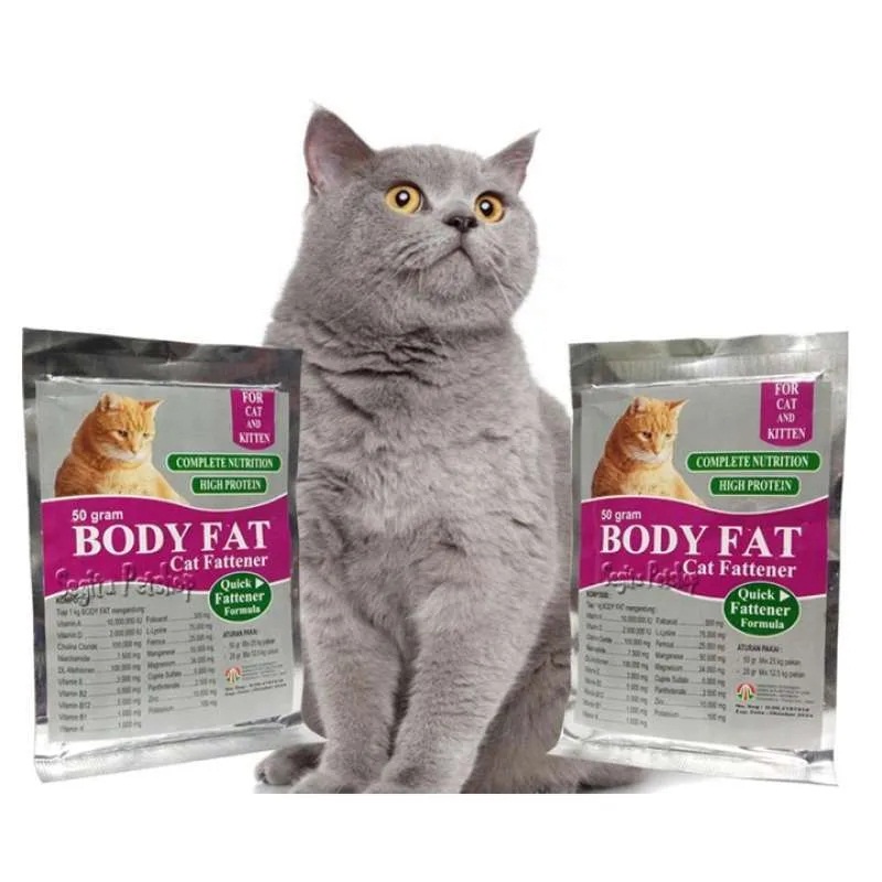 Terlaris Body fat Cat 50g Vitamin Penggemuk Kucing Sachet Bubuk Nutrisi Powder Bodyfat