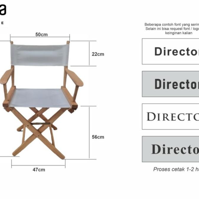 Kursi Sutradara Lipat Chair / Kursi Make Up Import Lapakyuvika