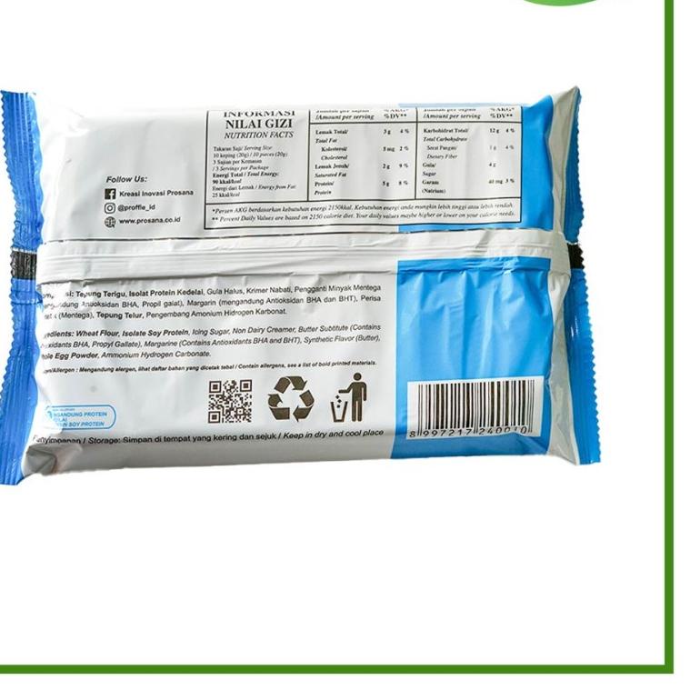 

Terlaris!! Proffle Biskuit Waffle Tinggi Protein Rasa Mentega 60g 44F^^