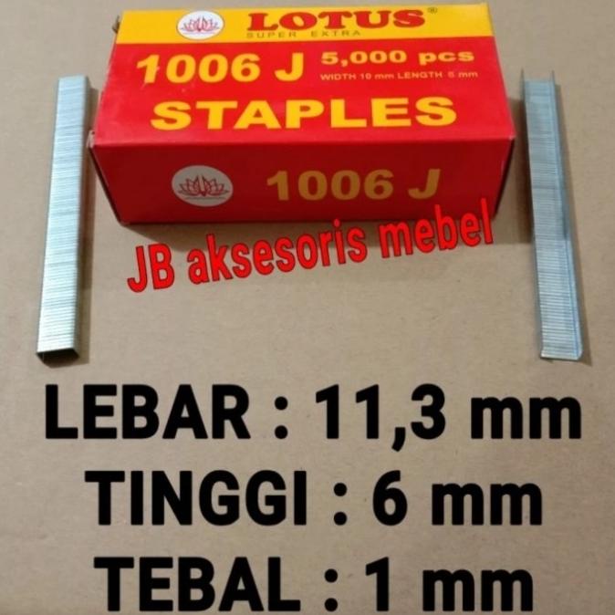

&<&<&<&] ISI STAPLES TEMBAK U 6 mm isi 5000pcs / ISI STEPLES JOK 1006J LOTUS
