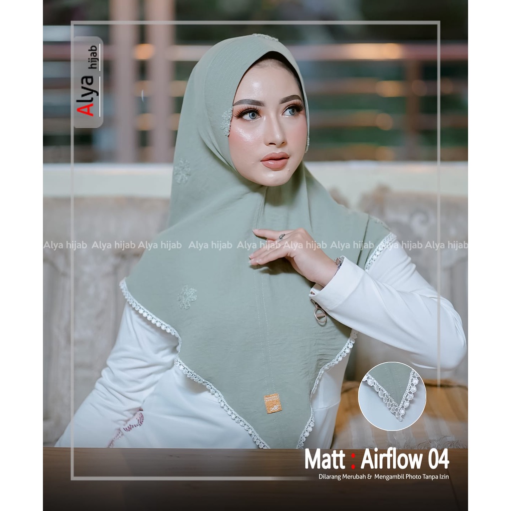 Jilbab instan khimar Crincle Airflow 04 ori alya hijab