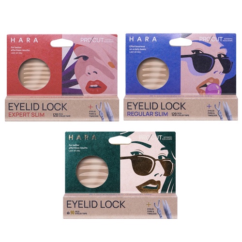 Hara Eyelid Lock Baby Pack (Expert Slim 120pcs /Regular Slim 120pcs /Twilight 90pcs)