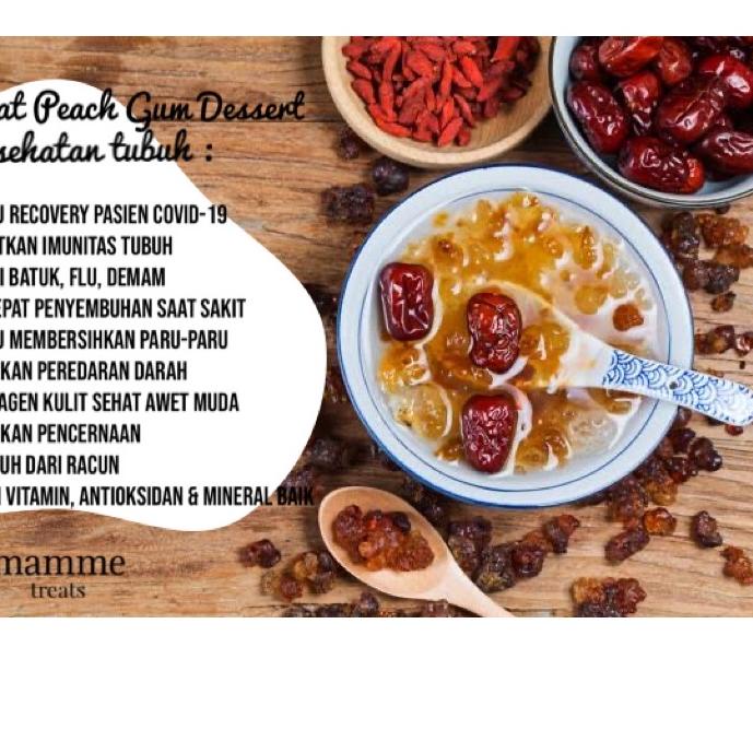 

✨Mall✨ MAMME Paket Peach Gum Dessert Komplit kualitas super grade A 150 gr 5-6 cups Tao Jiao HALAL !!!