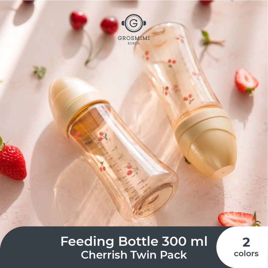 GROSMIMI PPSU Cherrish Feeding Bottle Twin Pack