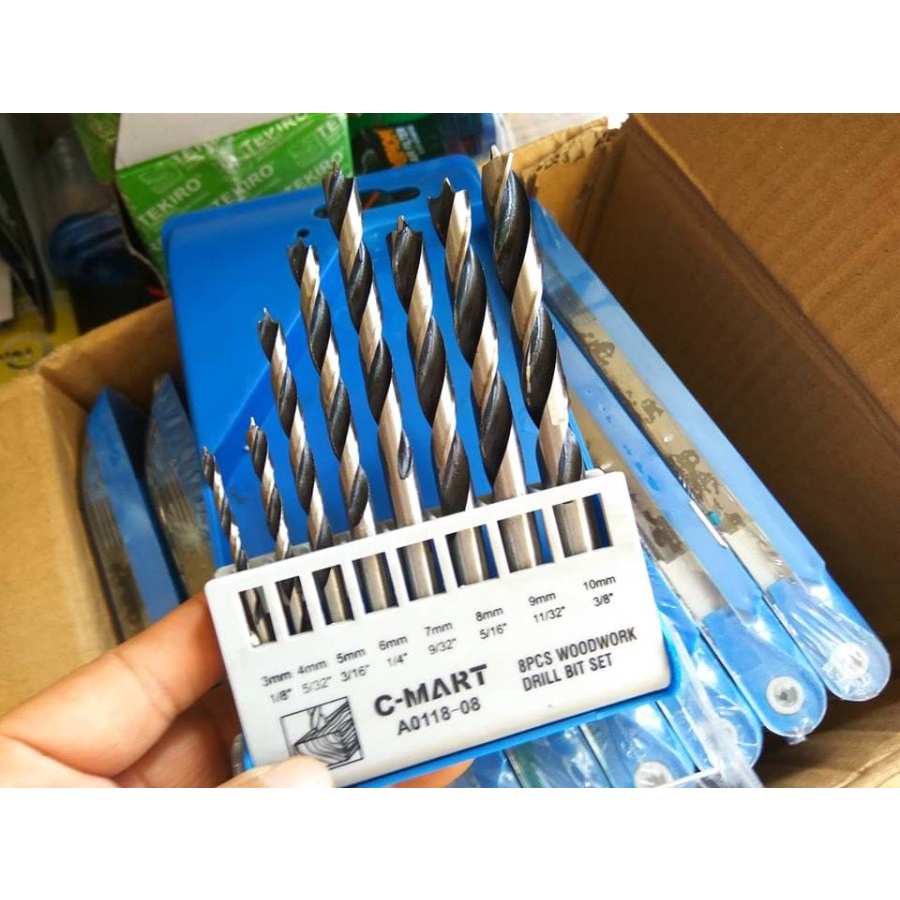 mata bor kayu set 8pcs Cmart mata bor kayu berkualitas