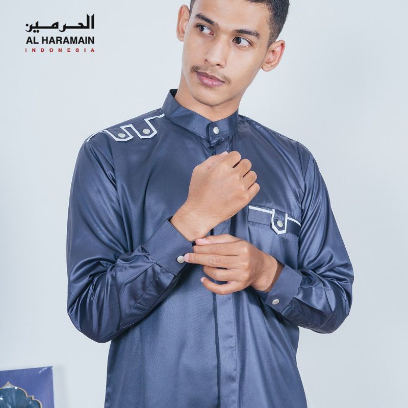 KEMKO | KENEJA KOKO AL HARAMAIN LENGAN PANJANG MANSET KOMBINASI LIST HAROMAIN