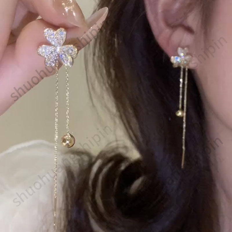 Anting Tusuk Gantung Temperament Desain Hatipitamutiaraberlian Imitasi Gaya Elegan Untuk Wanita