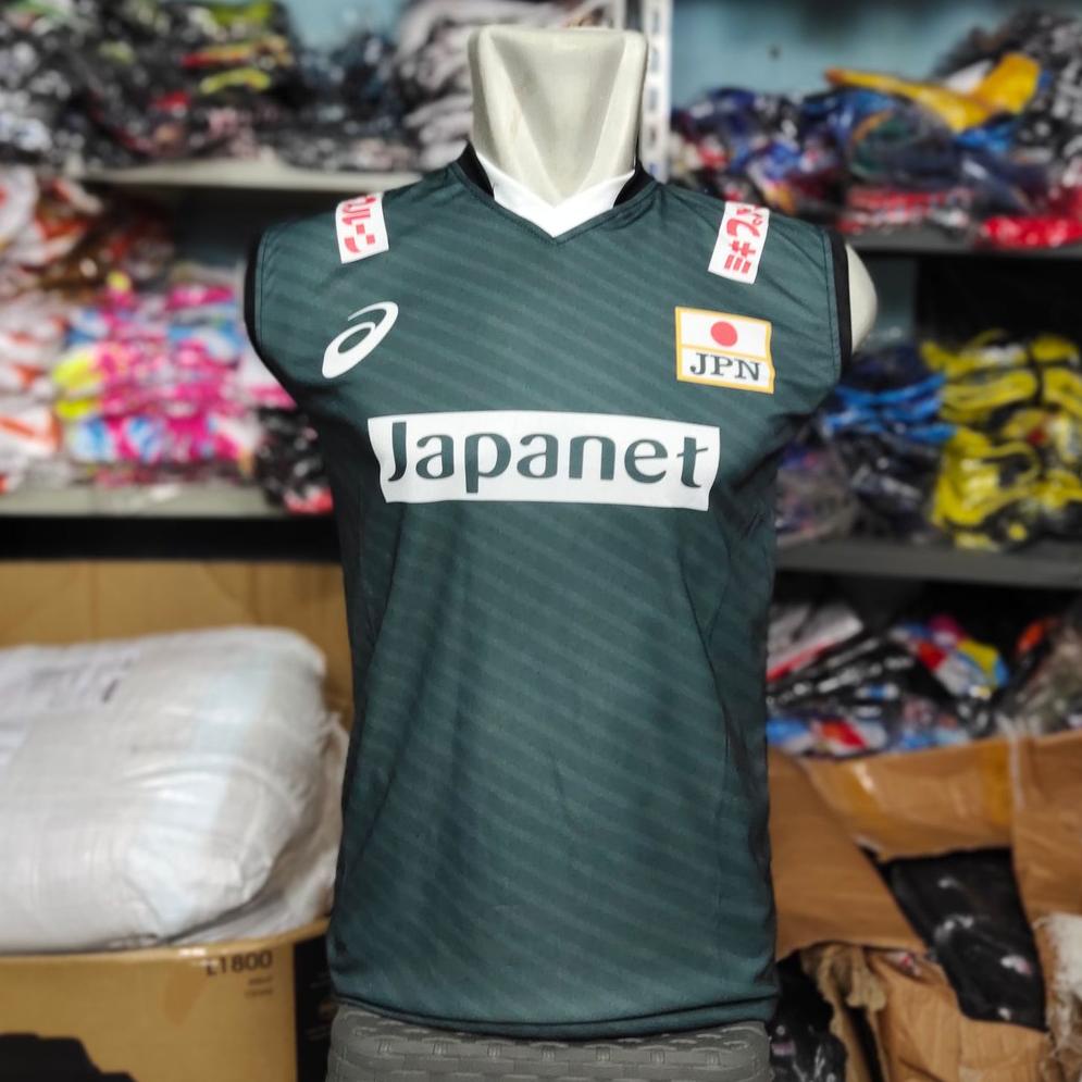 WSM.22Oc22ᴾ ‑ jersey voli timnas japan kaos japanet hitam abu volleyball