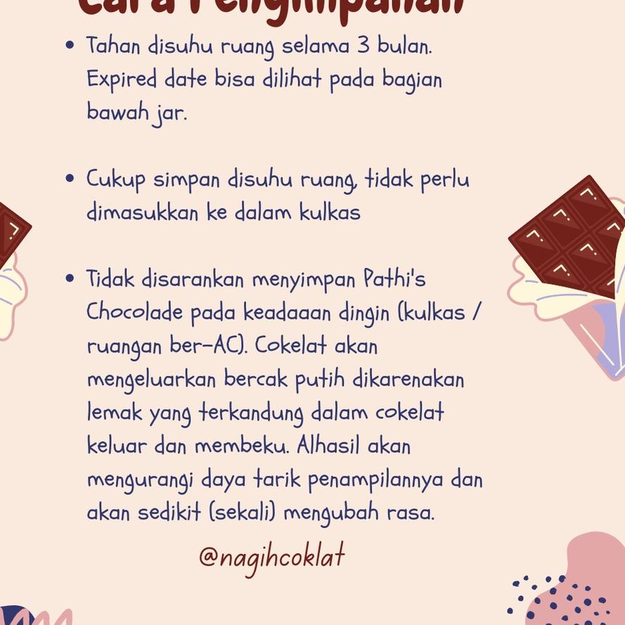 

READY ✅Pathis Chocolade cemilan cokelat lumer (Choco crunchy in jar) - @nagihcoklat|KD3