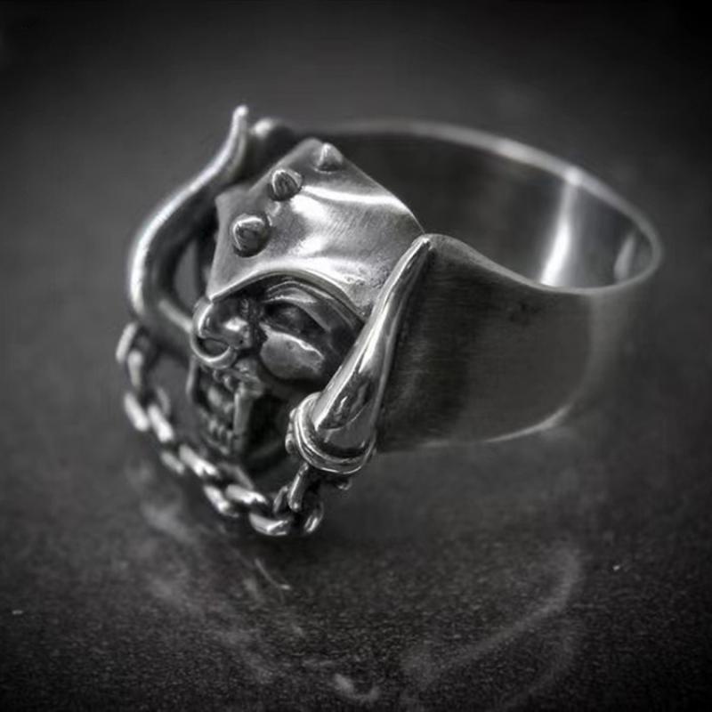 Cincin Rantai Gaya Retro Rock Untuk Pria Muslim