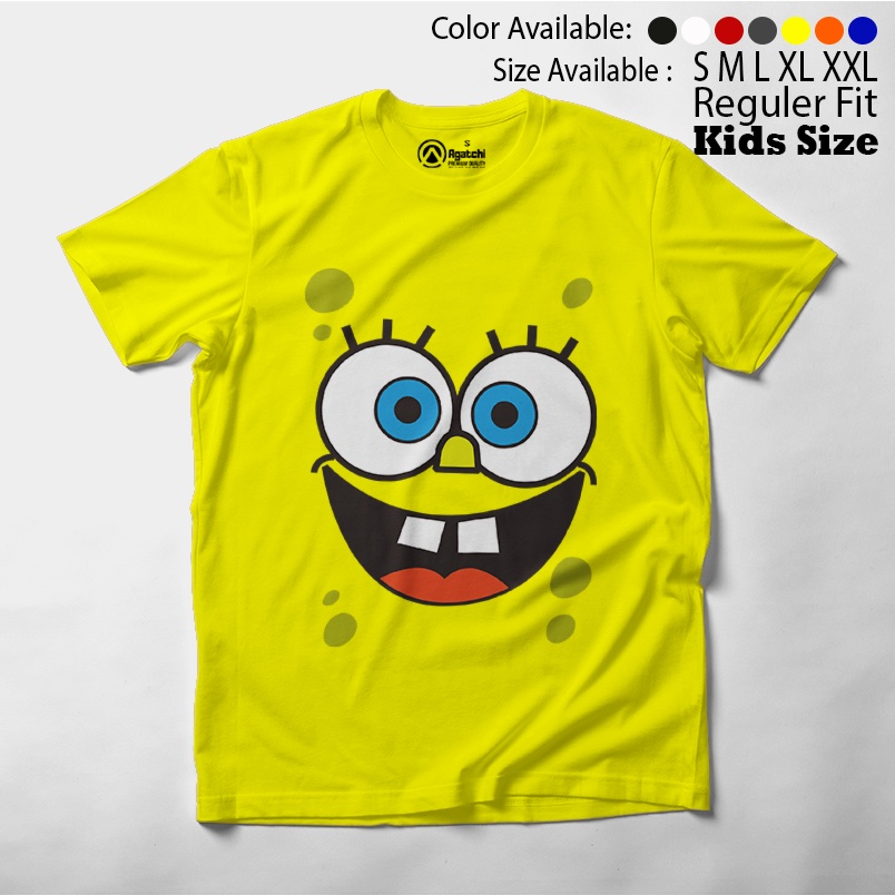 Baju Kaos Atasan Anak Laki - Laki Agatchi Motif Spongebob