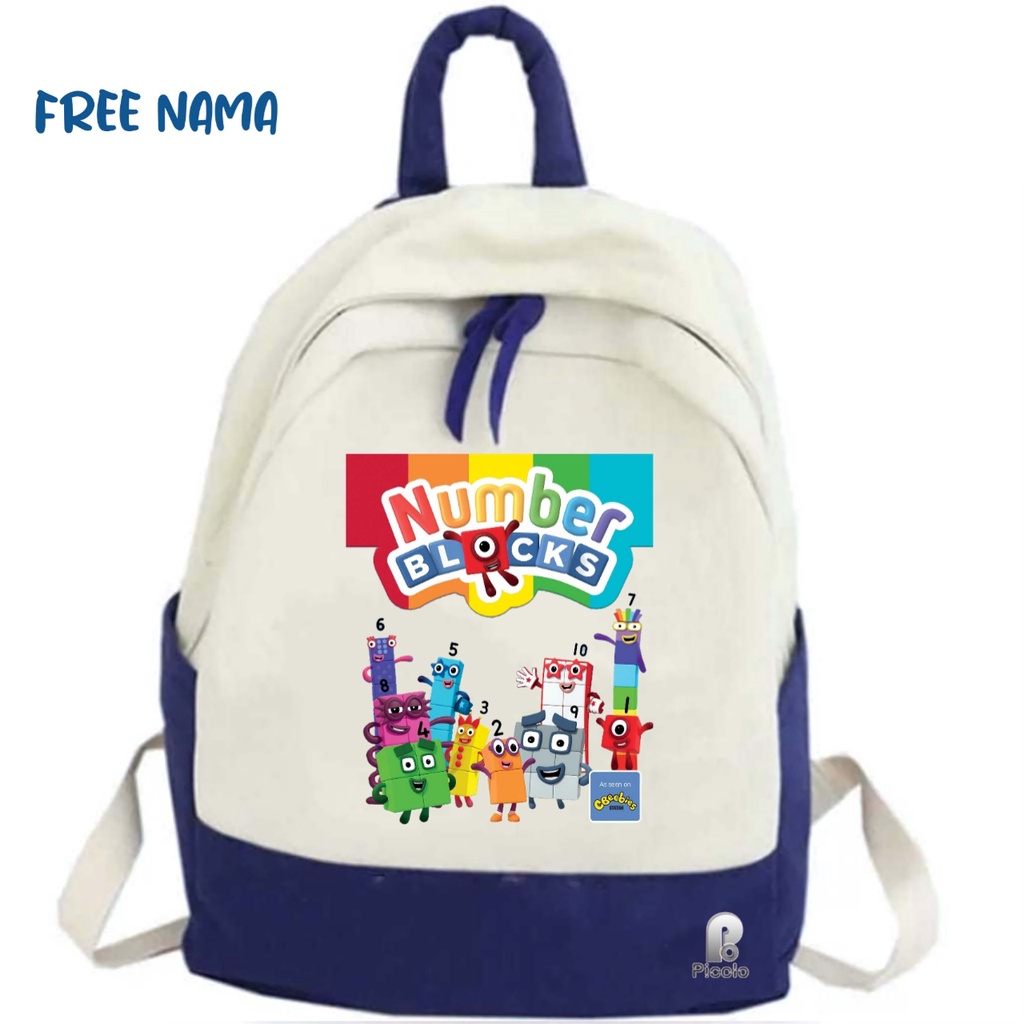 Tas sekola anak SD backpack number blocks tas anak nomber