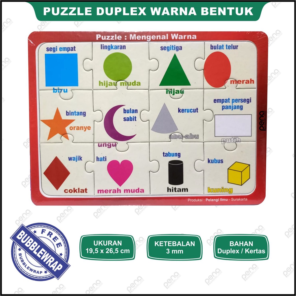 Puzzle / Puzle / Pasel - Mengenal Warna dan Bentuk