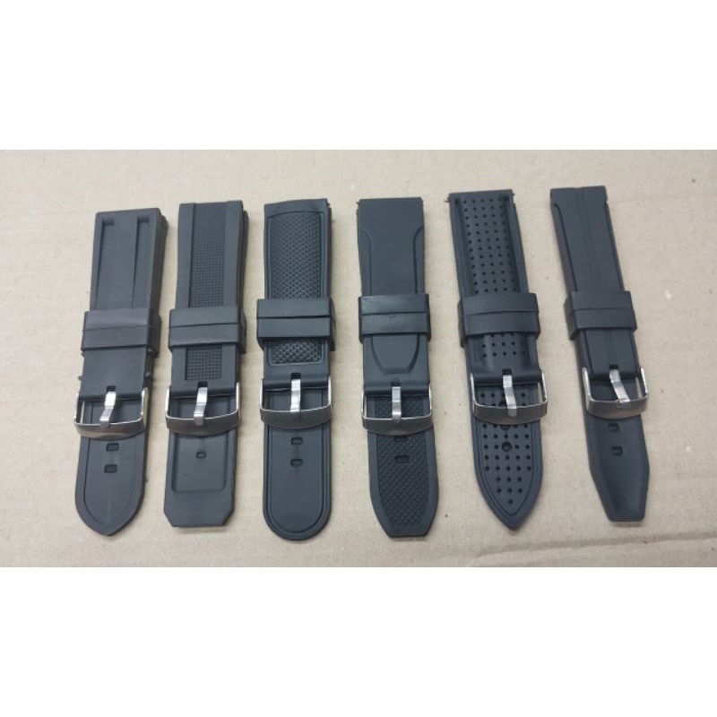 Tali jam karet Strap Rubber universal size 20 22 24 26 28