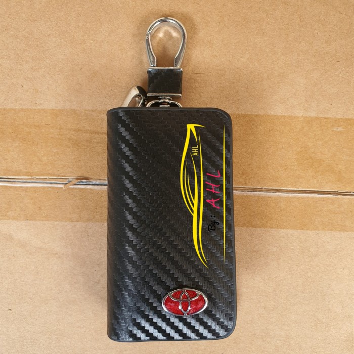 Dompet STNK Mobil Motif Carbon Toyota / Gantungan Kunci Carbon Toyota