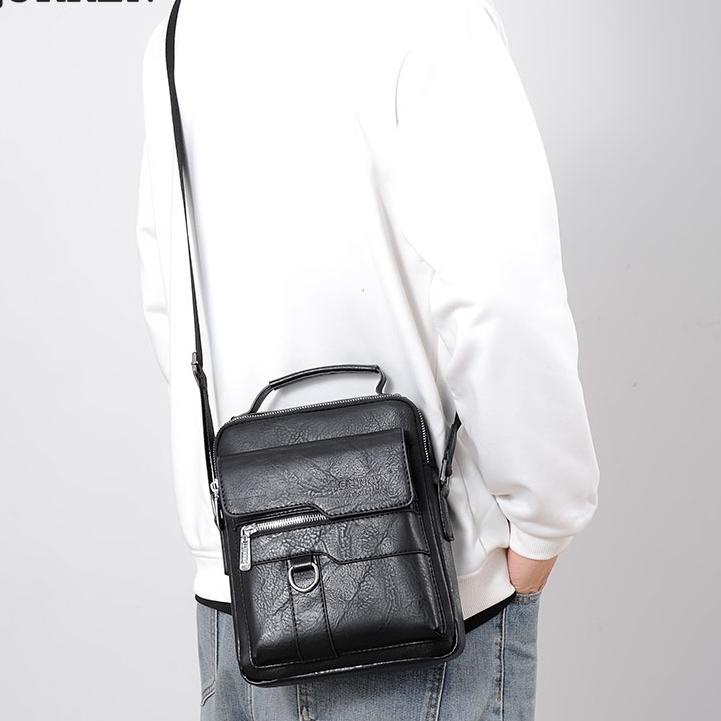 Terpercaya CURREN 8642 Tas Selempang Pria Kulit Messenger Anti Air CURRENOS