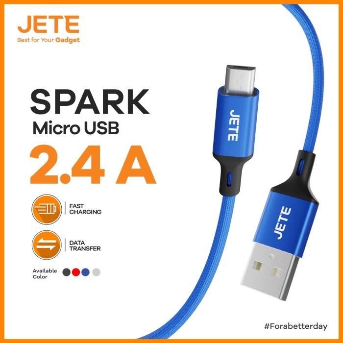 

KABEL JETE SPARK MICRO USB/KABEL DATA JETE SPARK MIRCO USB 1M