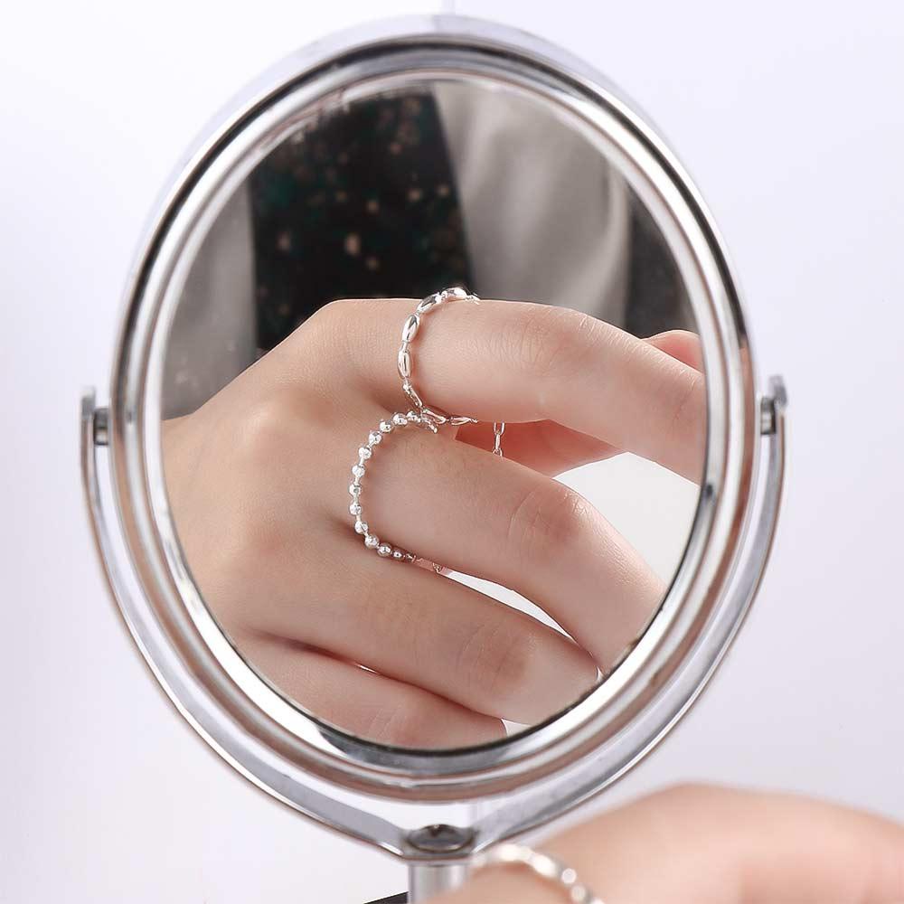 Mxbeauty Cincin Berkilau Pesona Temperamen Rantai band Manis Rantai rings Lady Korea Style Ring