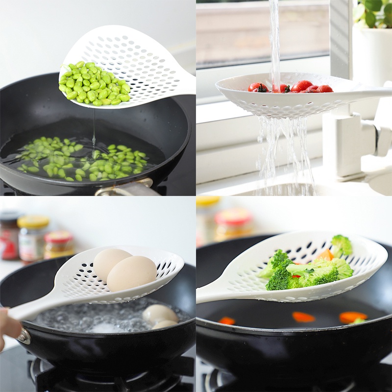 Sendok Tirisan Mie &amp; Sayur Buah Serbaguna Tahan Panas