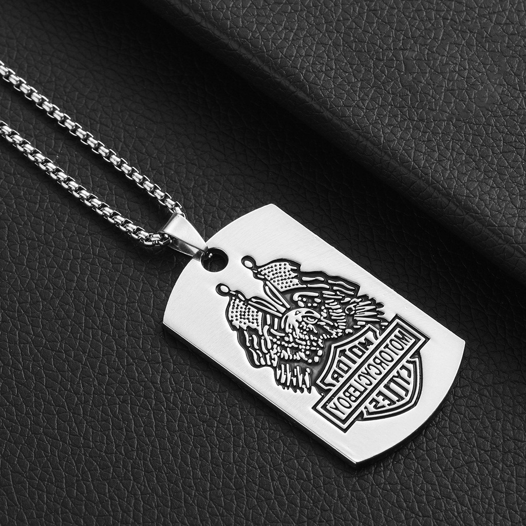 Kalung Rantai Liontin Bahan stainless steel Gaya hip hop Untuk Pria Dan Wanita