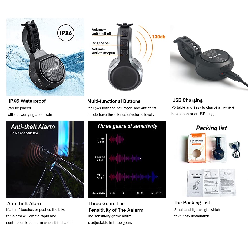 Bel Sepeda Elektrik Anti Air USB Rechargeable