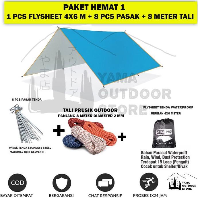 Flyseet tenda 4x6 6x4 meter - Flysheet tenda 4x6 Meter 19 Loop UL