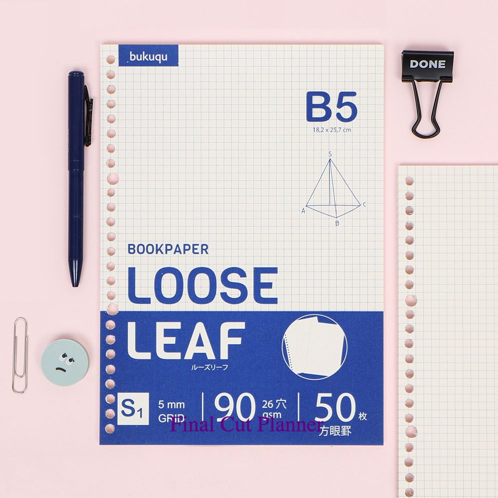 

Loose leaf B5 - Bookpaper 90 gsm - Kertas Binder .