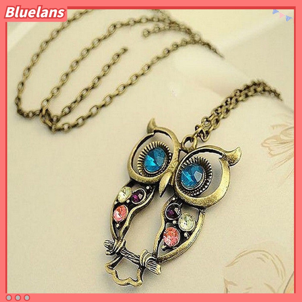 Bluelans Women Fashion Sweater Chain Cute Owl Animal Pendant Necklace Jewelry Gift