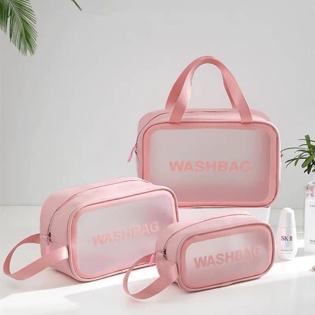 𝘈𝘉𝘎✰ Tas Kosmetik Transparant Washbag / Pouch Travel Make Up Bag Organizer / Dompet Kosmetik Waterproof 1243