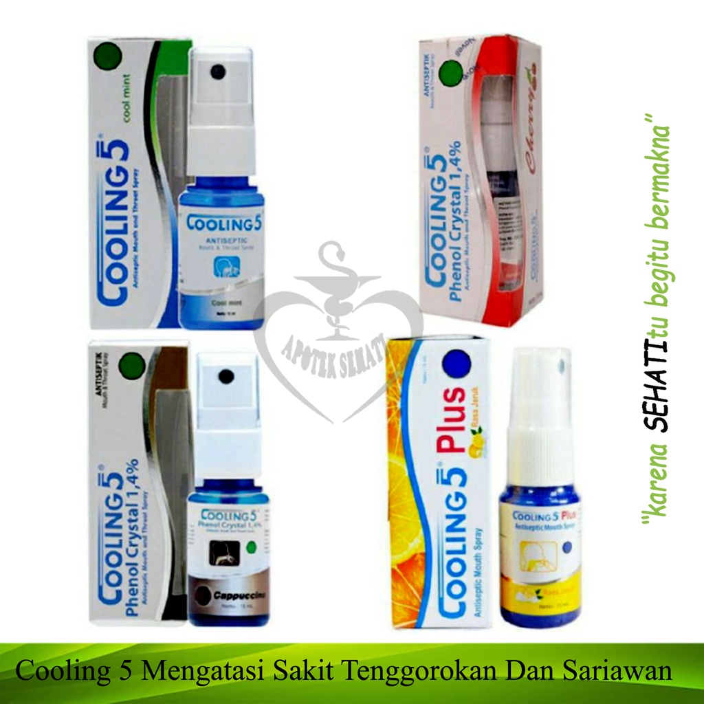 Cooling 5 PLUS Obat Sakit Gigi Spray 15ml Sariawan dan Kesehatan Mulut