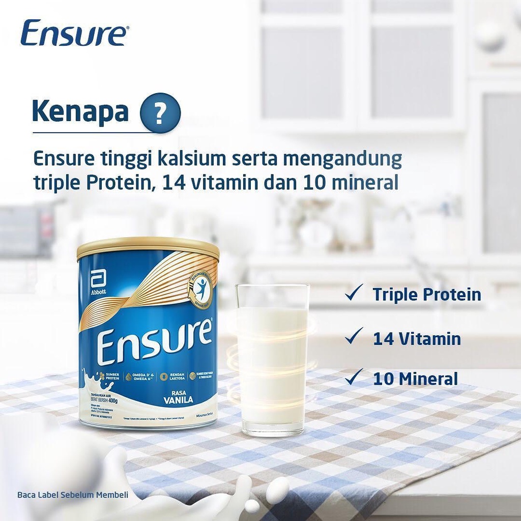 Ensure GOLD 380Gr (Vanila&amp;Coklat) Non Medis