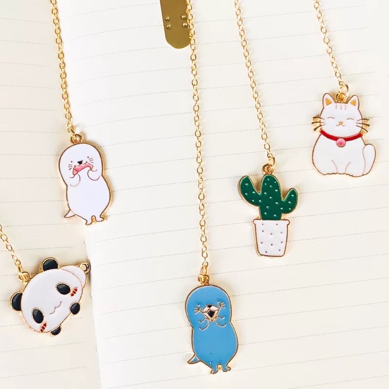

Pendant bookmark metal logam cute lucu