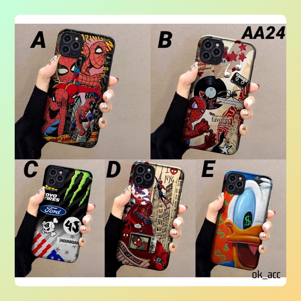 Casing Motif AA24 for Xiaomi Redmi 2 2s 3s 4A 4X 5A 5 5+ 6 6A 7 7A 8 8A 9 9A 9i Prime 9C 9T 10 10A 10C 11 Note 2 3 4 4X 5A 6 Pro 10s 11s