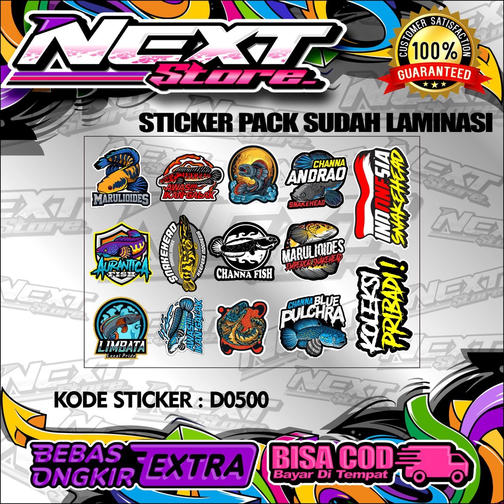 STICKER CHANNA SIAP TEMPEL LOGO TERLARIS SUDAH LAMINASI
